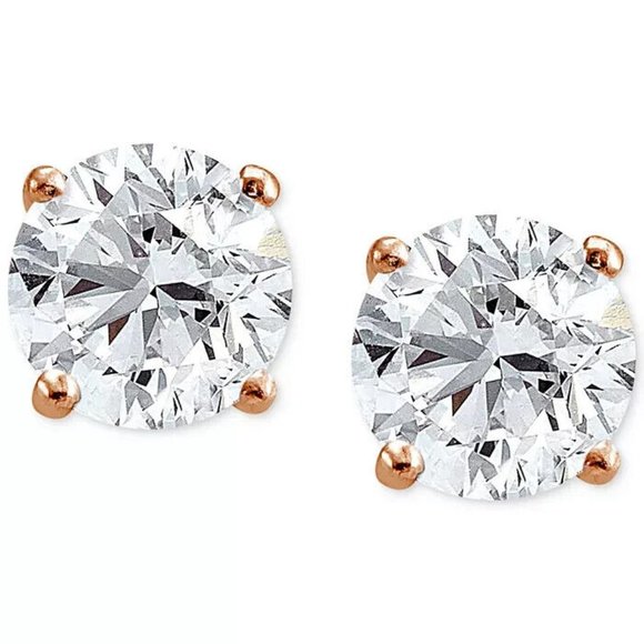 Giani Bernini Jewelry - NWT 18k Rose Gold over Sterling Silver Stud Earrings Giani Bernini Cubc Zirconia